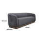 Ino Sofa Dark Gray Polyester Foam Cushions Solid Wood Base 88 Inch By Casagear Home
