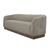 Ino Sofa Almond Gray Polyester Foam Cushions Solid Wood Base 88 Inch By Casagear Home