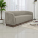 Ino Sofa, Almond Gray Polyester, Foam Cushions, Solid Wood Base, 88 Inch By Casagear Home