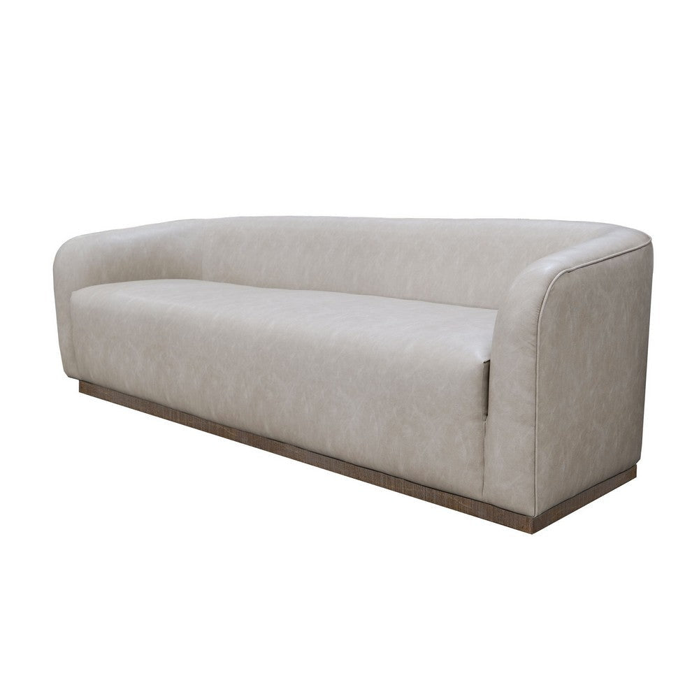 Ino Sofa Gray Polyester Foam Cushions Solid Pine Wood Base 88 Inch By Casagear Home