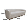 Ino Sofa Gray Polyester Foam Cushions Solid Pine Wood Base 88 Inch By Casagear Home