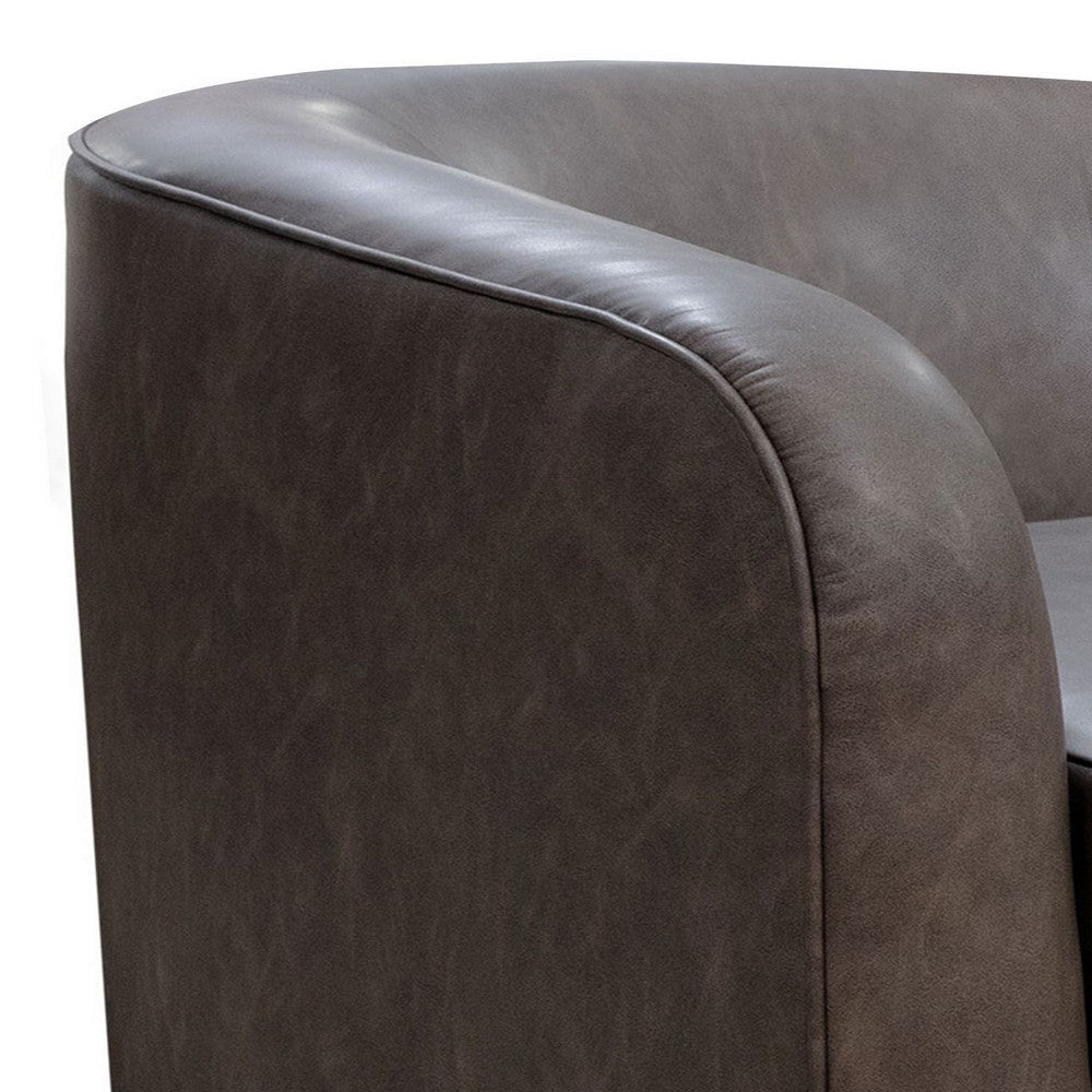 Ino Sofa Chocolate Brown Polyester Foam Cushions Solid Wood 88 Inch By Casagear Home