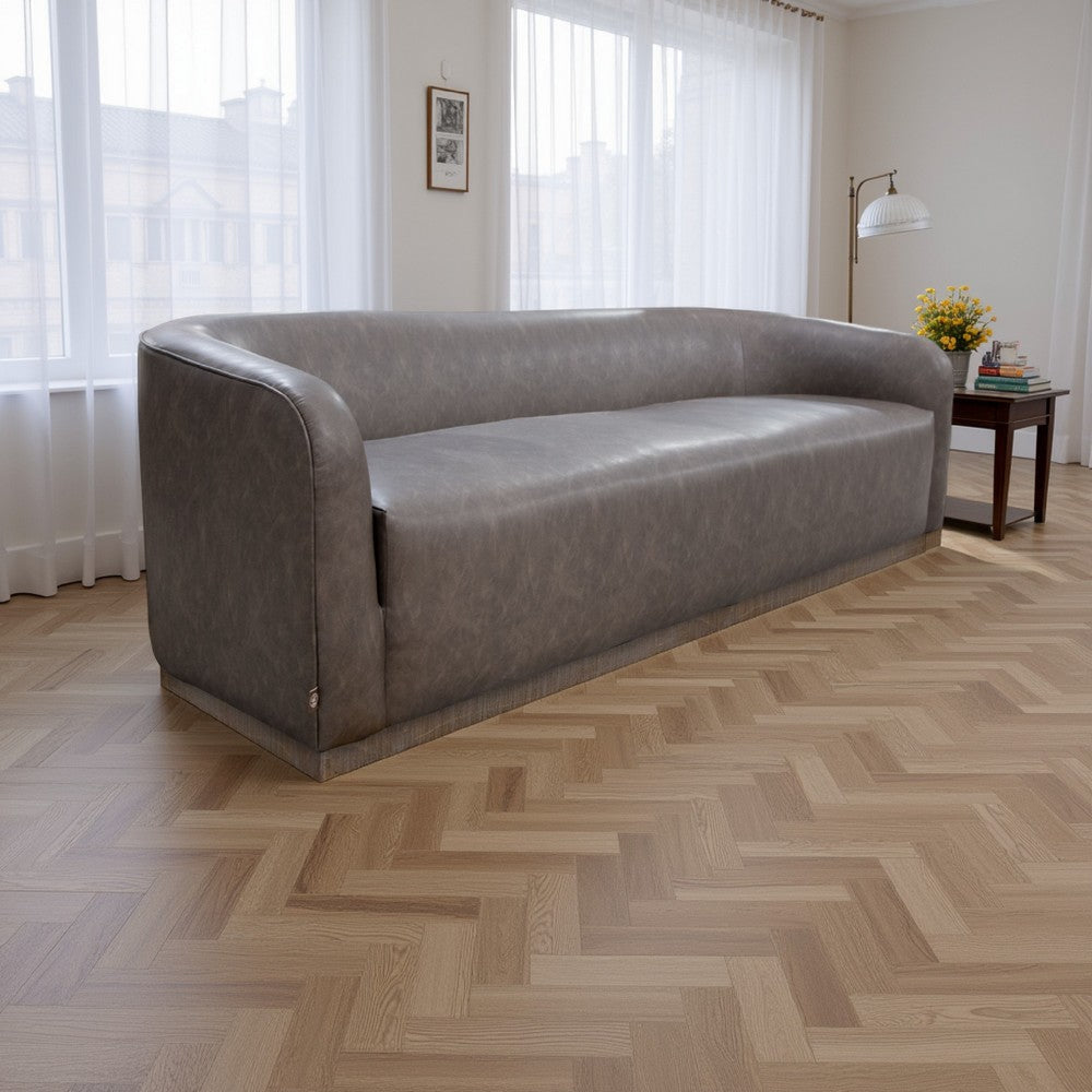 Ino Sofa, Chocolate Brown Polyester, Foam Cushions, Solid Wood, 88 Inch By Casagear Home