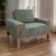 Caisy Accent Chair, Olive Green Polyester, Foam Cushions, Solid Pine Wood By Casagear Home