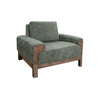 Caisy Accent Chair Olive Green Polyester Foam Cushions Solid Pine Wood By Casagear Home BM320799
