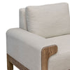 Caisy Accent Chair White Polyester Foam Cushions Brown Solid Pine Wood By Casagear Home BM320800