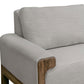 Caisy Accent Chair Beige Polyester Foam Cushions Brown Solid Pine Wood By Casagear Home BM320802