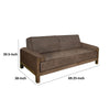 Caisy Loveseat Chocolate Brown Fabric Foam Cushions Solid Wood 69 Inch By Casagear Home