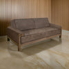 Caisy Loveseat, Chocolate Brown Fabric, Foam Cushions, Solid Wood, 69 Inch By Casagear Home