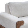 Caisy Loveseat Ivory Polyester Foam Cushions Solid Pine Wood 69 Inch By Casagear Home BM320805