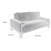 Caisy Loveseat Ivory Polyester Foam Cushions Solid Pine Wood 69 Inch By Casagear Home