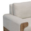 Caisy Loveseat White Polyester Foam Cushions Solid Pine Wood 69 Inch By Casagear Home