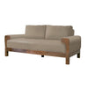 Caisy Loveseat Light Brown Polyester Foam Cushions Solid Wood 69 Inch By Casagear Home