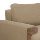 Caisy Loveseat Light Brown Polyester Foam Cushions Solid Wood 69 Inch By Casagear Home