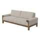 Caisy Sofa Gray Fabric Foam Cushions Solid Wood in Caramel 93 Inch By Casagear Home