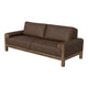 Caisy Sofa Chocolate Brown Fabric Foam Cushions Solid Wood 93 Inch By Casagear Home