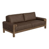 Caisy Sofa, Chocolate Brown Fabric, Foam Cushions, Solid Wood, 93 Inch By Casagear Home