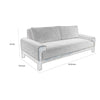 Caisy Sofa Ivory Polyester Foam Cushions Solid Pine Wood Frame 93 Inch By Casagear Home