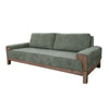 Caisy Sofa Olive Green Polyester Foam Cushions Solid Pine Wood 93 Inch By Casagear Home