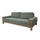 Caisy Sofa Olive Green Polyester Foam Cushions Solid Pine Wood 93 Inch By Casagear Home