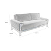 Caisy Sofa White Polyester Foam Cushions Solid Pine Wood Frame 93 Inch By Casagear Home BM320814