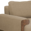 Caisy Sofa Light Brown Polyester Foam Cushions Solid Wood Frame 93 Inch By Casagear Home