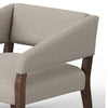 Merry Accent Chair Beige Polyester Plush Foam Brown Solid Pine Wood Legs By Casagear Home BM320826