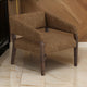 Merry Accent Chair, Cognac Brown Faux Leather, Foam, Brown Solid Pine Wood By Casagear Home