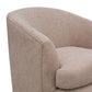 Lessy Swivel Accent Chair Light Brown Polyester Soft Plush Foam Metal By Casagear Home BM320837