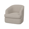 Lessy Swivel Accent Chair Plush Beige Polyester Soft Plush Foam Metal By Casagear Home BM320838
