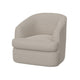 Lessy Swivel Accent Chair Plush Beige Polyester Soft Plush Foam Metal By Casagear Home BM320838