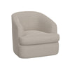 Lessy Swivel Accent Chair, Plush Beige Polyester, Soft Plush Foam, Metal By Casagear Home