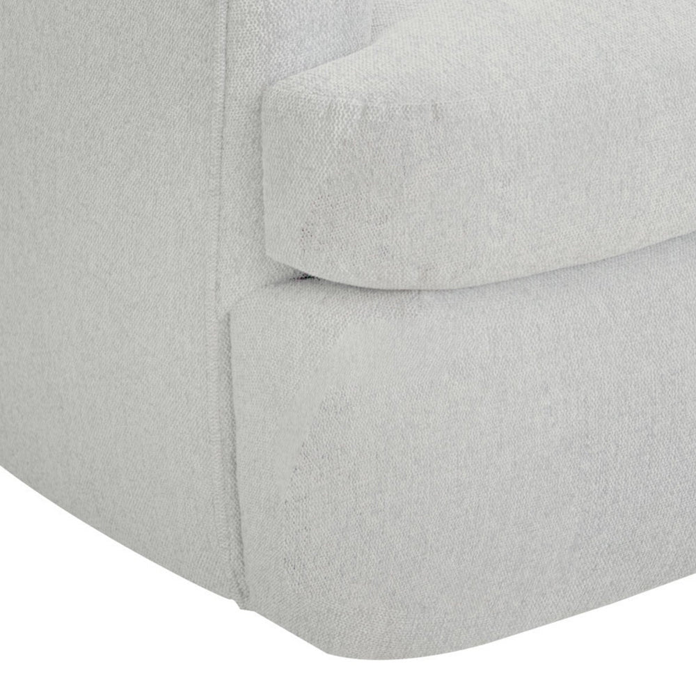 Lessy Swivel Accent Chair Plush Beige Polyester Soft Plush Foam Metal By Casagear Home BM320838