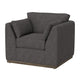 Sian Accent Chair Iron Gray Polyester 1 Throw Pillow Solid Pine Wood By Casagear Home BM320842