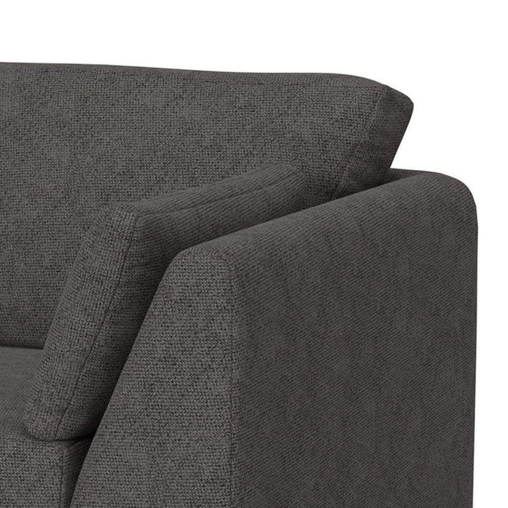 Sian Accent Chair Iron Gray Polyester 1 Throw Pillow Solid Pine Wood By Casagear Home BM320842