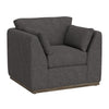 Sian Accent Chair Iron Gray Polyester 1 Throw Pillow Solid Pine Wood By Casagear Home BM320842