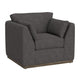 Sian Accent Chair Iron Gray Polyester 1 Throw Pillow Solid Pine Wood By Casagear Home BM320842