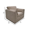 Sian Accent Chair Light Brown Polyester 1 Throw Pillow Solid Pine Wood By Casagear Home BM320844