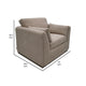 Sian Accent Chair Light Brown Polyester 1 Throw Pillow Solid Pine Wood By Casagear Home BM320844