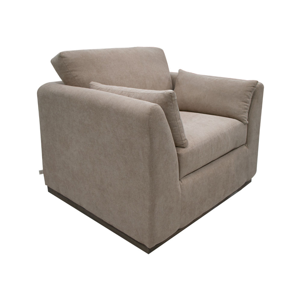 Sian Accent Chair Light Brown Polyester 1 Throw Pillow Solid Pine Wood By Casagear Home BM320844