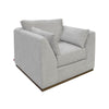 Sian Accent Chair Beige Polyester 1 Throw Pillow Solid Pine Wood Frame By Casagear Home BM320845