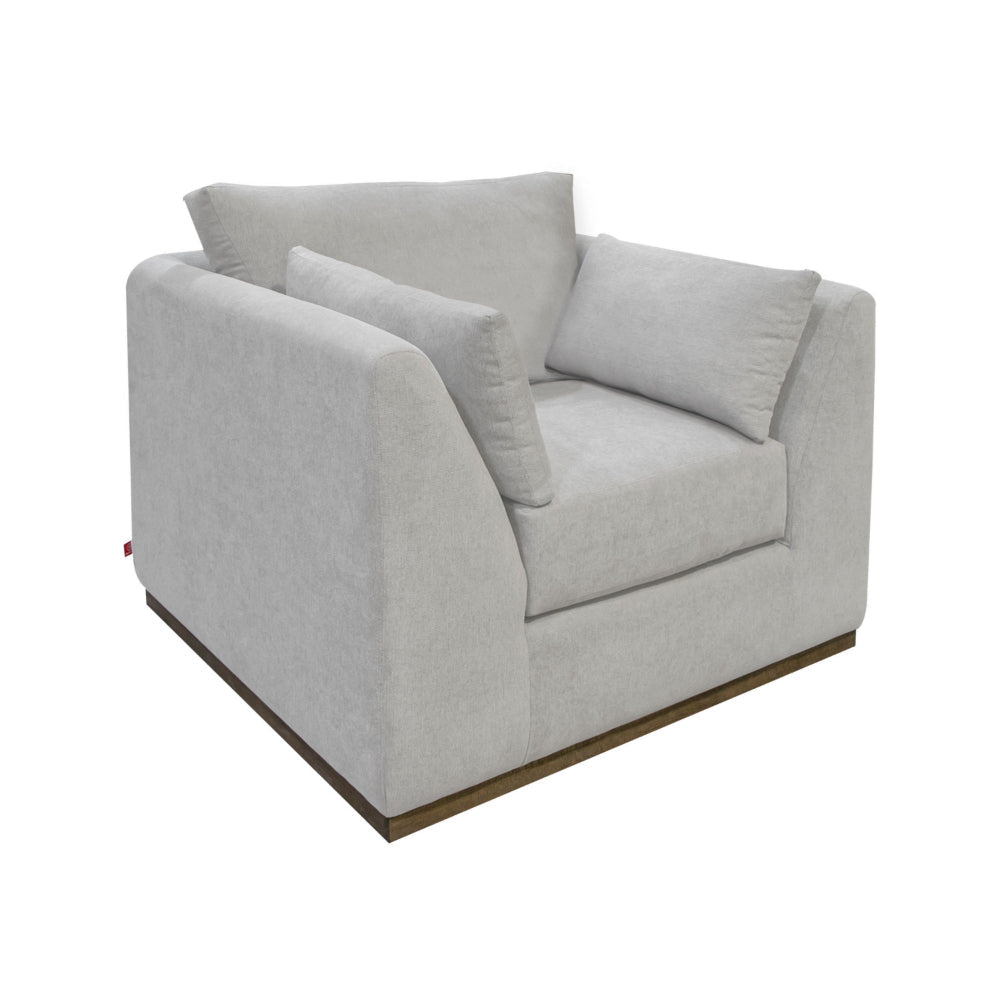 Sian Accent Chair Beige Polyester 1 Throw Pillow Solid Pine Wood Frame By Casagear Home BM320845