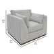 Sian Accent Chair Beige Polyester 1 Throw Pillow Solid Pine Wood Frame By Casagear Home BM320845