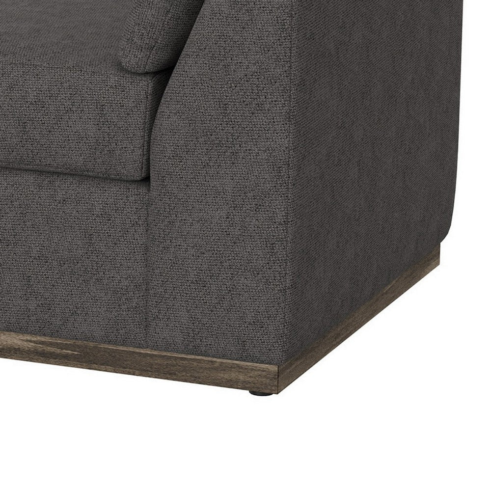 Sian Loveseat Iron Gray Polyester 2 Pillows Solid Pine Wood 69 Inch By Casagear Home