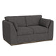 Sian Loveseat Iron Gray Polyester 2 Pillows Solid Pine Wood 69 Inch By Casagear Home