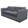 Sian Sofa Iron Gray Polyester 2 Throw Pillows Solid Pine Wood 90 Inch By Casagear Home BM320851