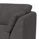 Sian Sofa Iron Gray Polyester 2 Throw Pillows Solid Pine Wood 90 Inch By Casagear Home