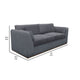 Sian Sofa Iron Gray Polyester 2 Throw Pillows Solid Pine Wood 90 Inch By Casagear Home