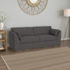 Sian Sofa, Iron Gray Polyester, 2 Throw Pillows, Solid Pine Wood, 90 Inch By Casagear Home