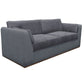 Sian Sofa, Iron Gray Polyester, 2 Throw Pillows, Solid Pine Wood, 90 Inch By Casagear Home